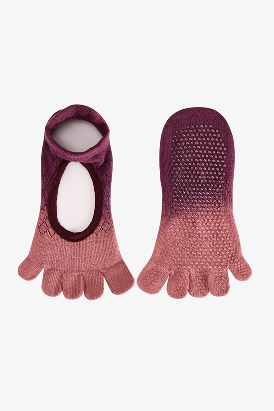 Beş Parmaklı Pamuklu Kaydırmaz Tabanlı Pilates&Yoga Çorabı - 1