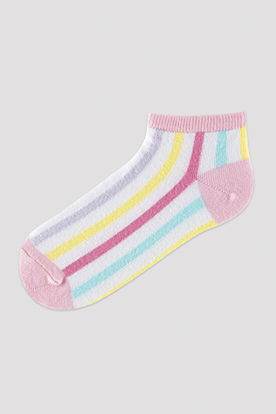Kız Çocuk Unicorn Desenli 4lü Patik Çorap - 1