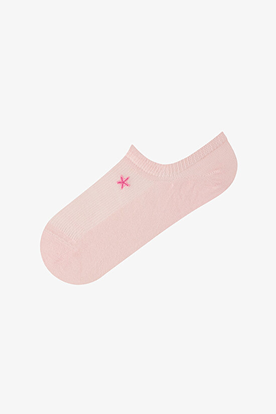 3 Pairs Seamless Toe Cotton Star Embroidered Sneaker Socks - 2