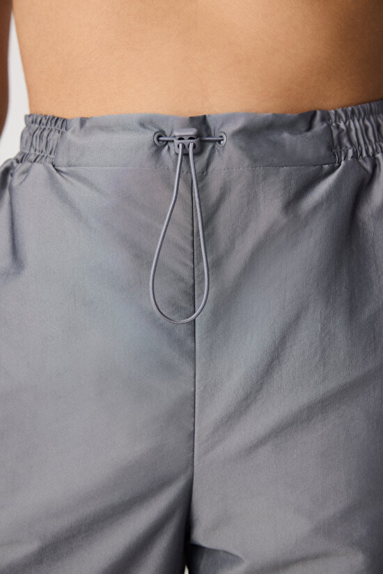 Koyu Antrasit Melanj Paraşüt Pantolon - 3