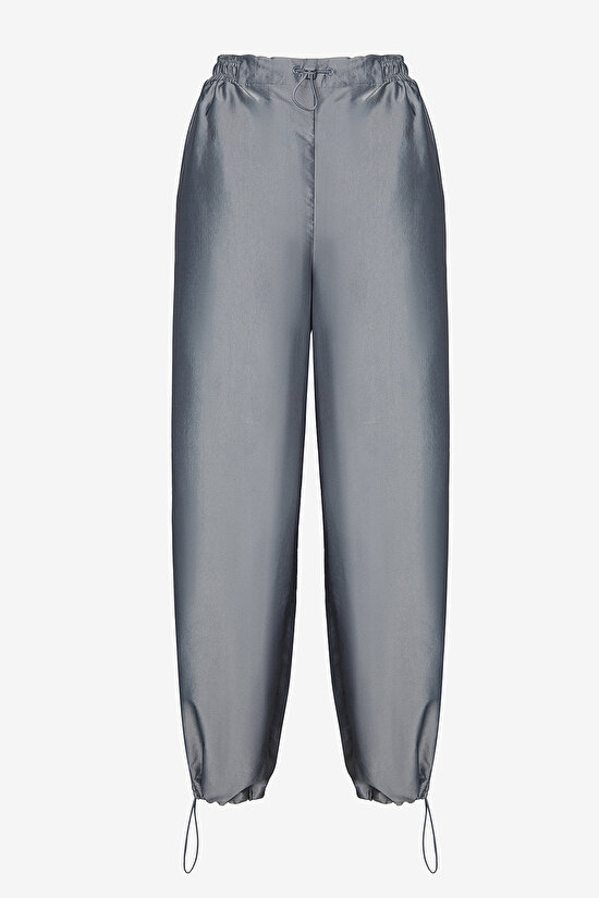 Koyu Antrasit Melanj Paraşüt Pantolon - 5