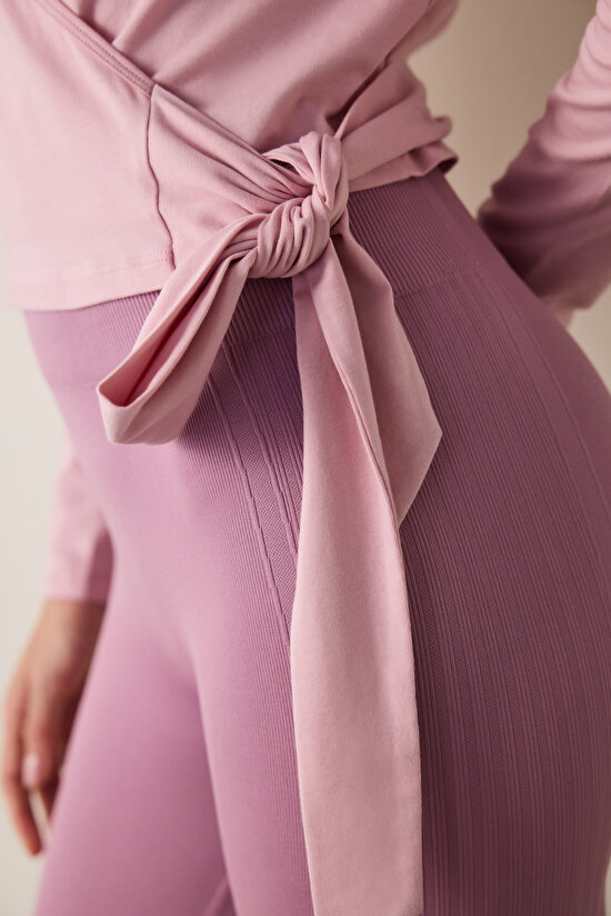 Lilac Seamless High Waist Capri Leggings - 6