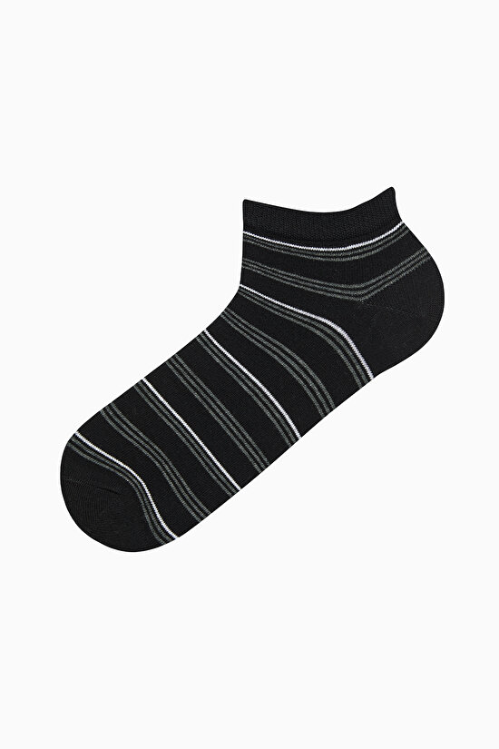 Erkek Stripe 3lü Çok Renkli Patik Çorap Erkek Stripe 3lü Çok Renkli Patik Çorap - 4