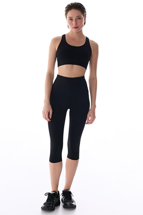 Siyah Wonder Yüksek Destek Crossline Spor Sütyeni - 5