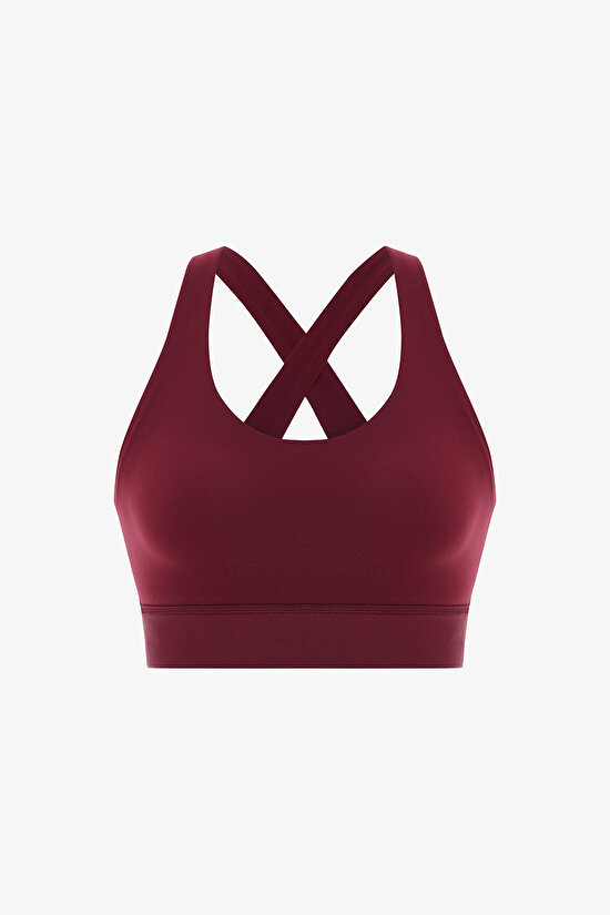 Bordo Crossline Spor Sütyeni - 1