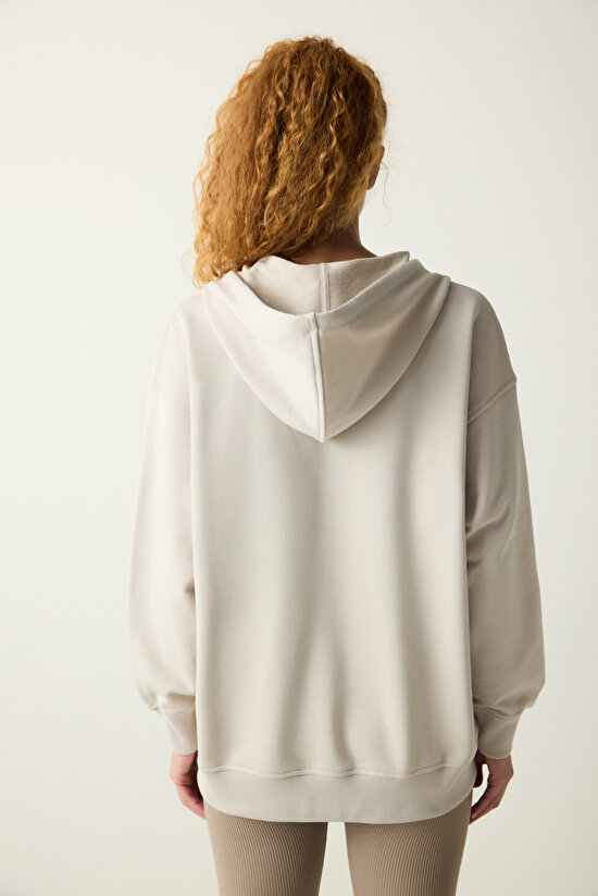Oversize Active Stitched Stone Hoodie - 6