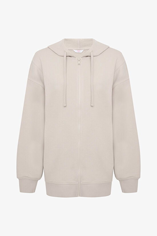 Oversize Active Stitched Stone Hoodie - 7