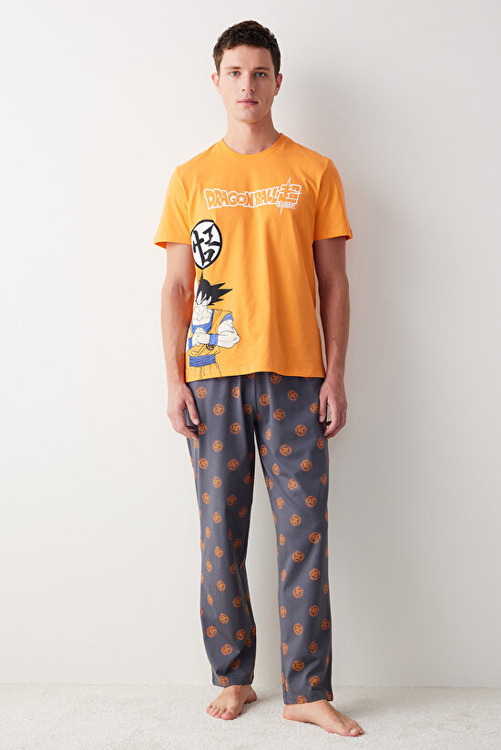 Erkek Dragon Çok Renkli Pantolon Pijama Takımı - 1
