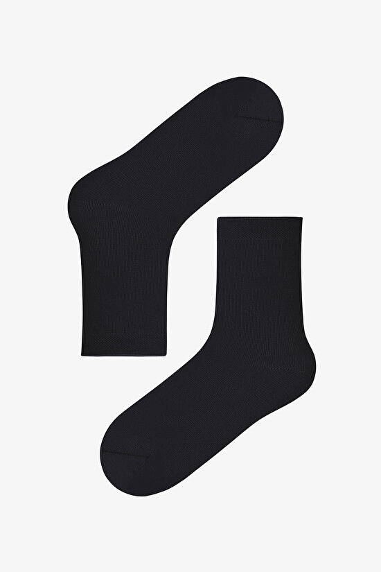 Siyah Unisex Çocuk High Comfort B Soket Çorap - 1