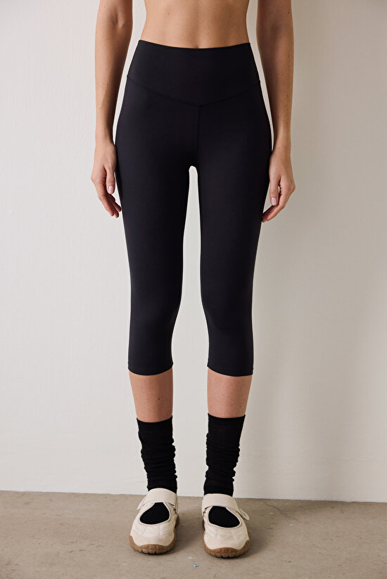 Black Light Support High Waist Capri Light Soft Leggings - 4