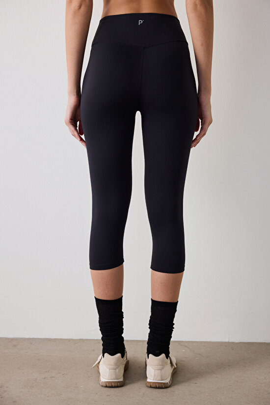 Black Light Support High Waist Capri Light Soft Leggings - 6