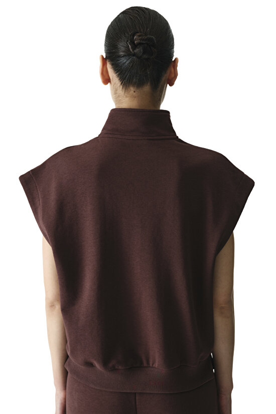 Kahverengi Nura Half Zip Sweatshirt - 2
