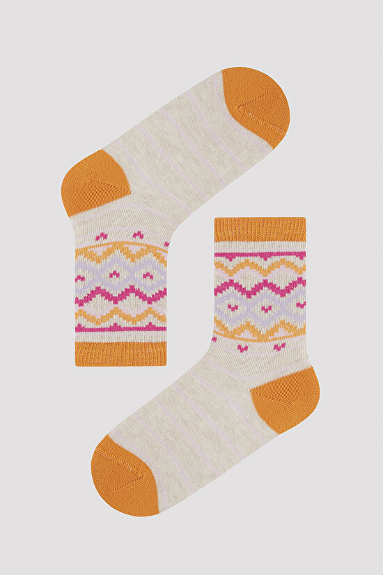 Kız Çocuk Etnic Patterns 4 lü Soket Çorap - 2