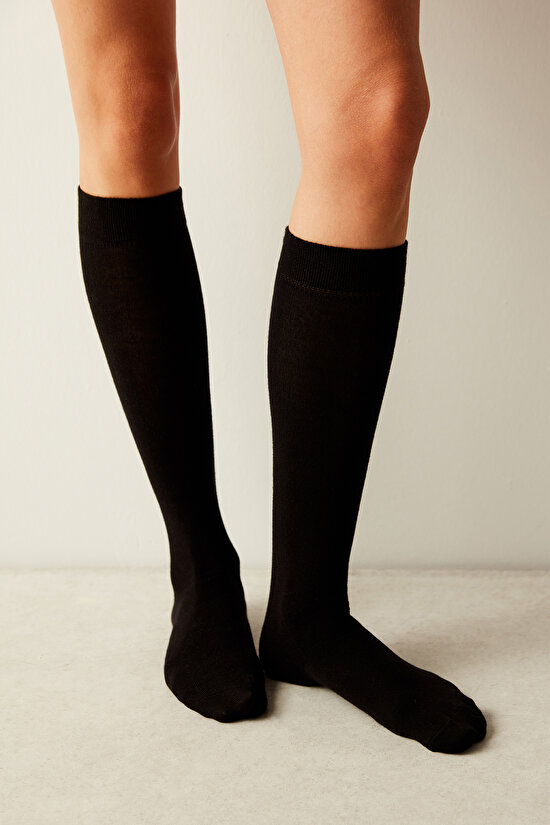 Siyah Klasik Pantolon Çorabı - 1