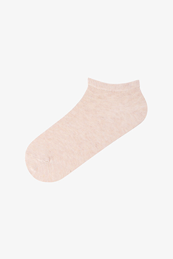 5 Çift Pamuklu Çizgili Patik Çorap - 3