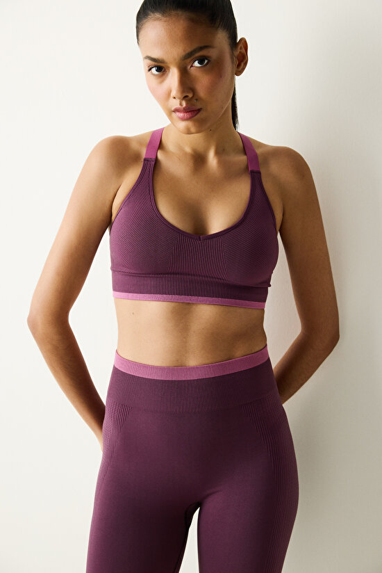 Contrast Seamless Sports Bra - 1