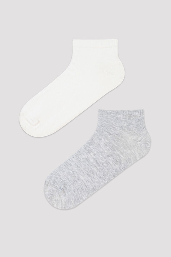 Beyaz E.Süper 3lü Beyaz Patik Çorap - 1