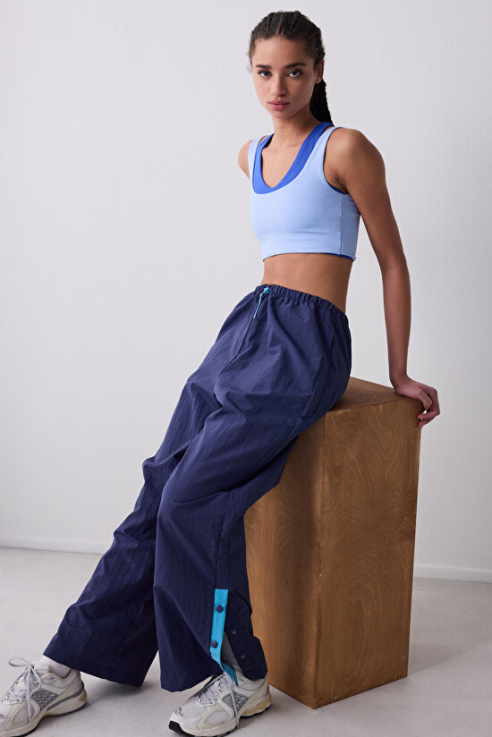 Sporty Square Neck Açık Mavi Üst - 3