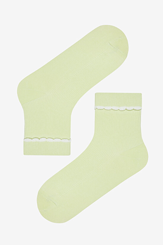 Pretty Frill Pink Mint 3in1 Socket Socks - 3