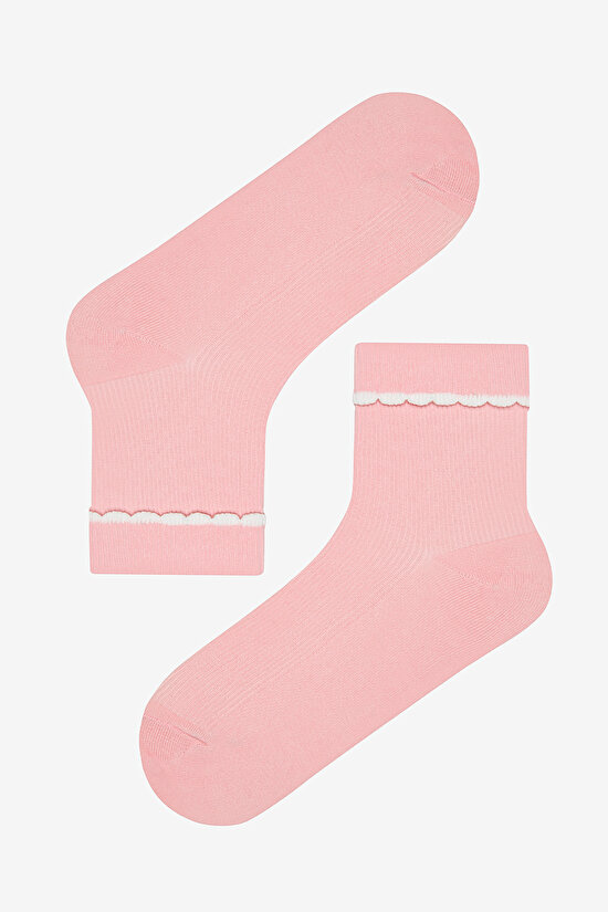 Pretty Frill Pink Mint 3in1 Socket Socks - 4