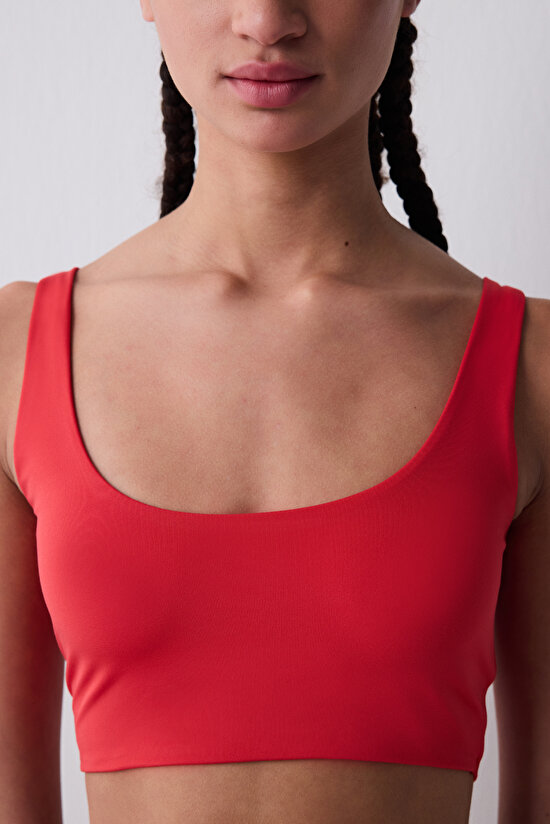 Sporty Cut Out Kırmızı Üst - 4