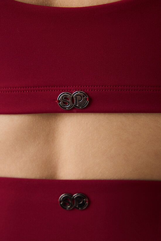 Bordo Sırt Detay Bruna Spor Sütyeni - Saude Koleksiyonu  - 5