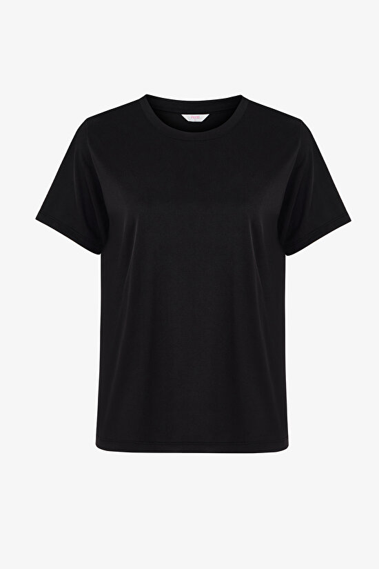 Black Modal T Shirt - 1