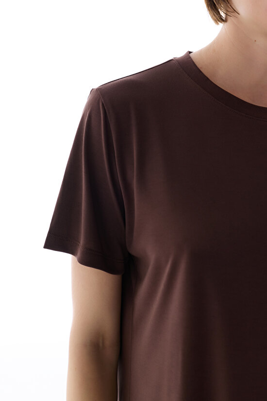 Brown Modal T Shirt - 4