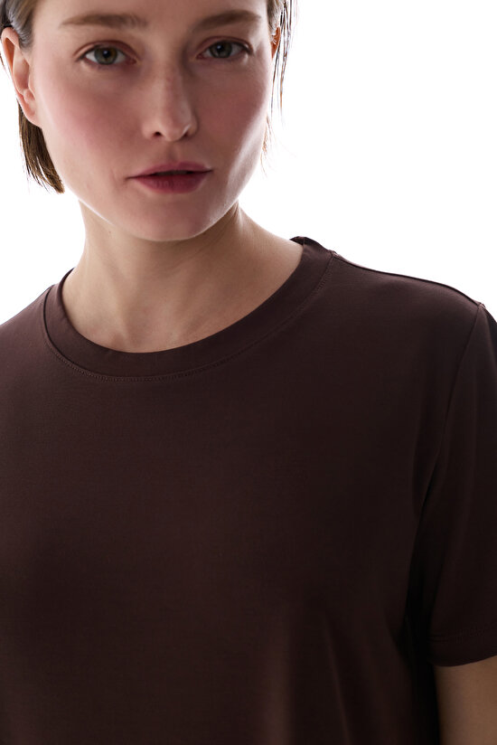 Brown Modal T Shirt - 5