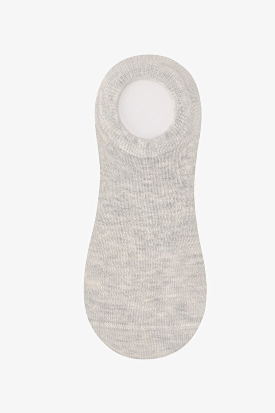 3 Çift Burun Dikişsiz Pamuklu Renkli Nakışlı Patik Çorap - 4