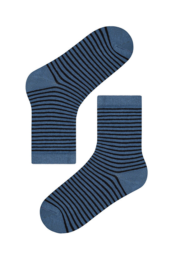 Erkek Çocuk Color Stripe 4lü Çok Renkli Soket Çorap Erkek Çocuk Color Stripe 4lü Çok Renkli Soket Çorap - 3