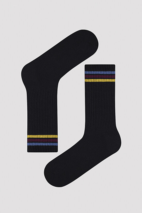 Erkek Siyah 2li Soket Çorap - 3