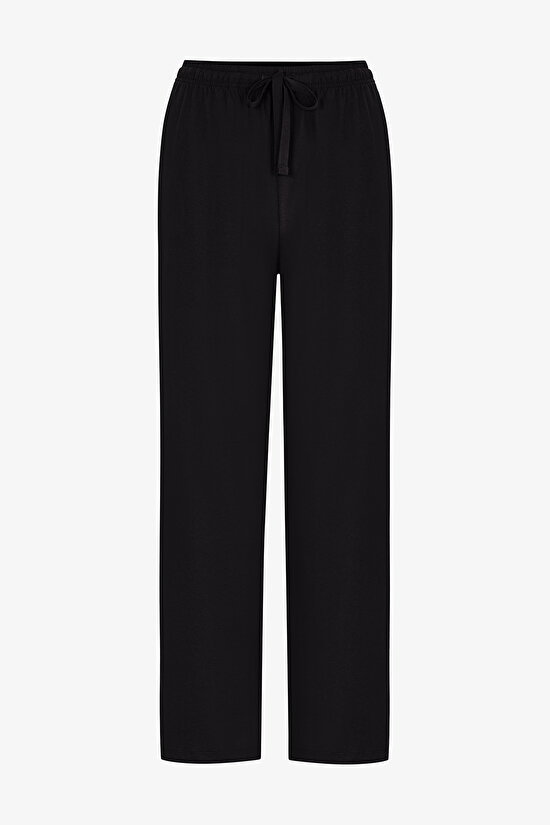 Men's Black City Black Short Sleeve Shirt & Trouser Pyjama Set - 3