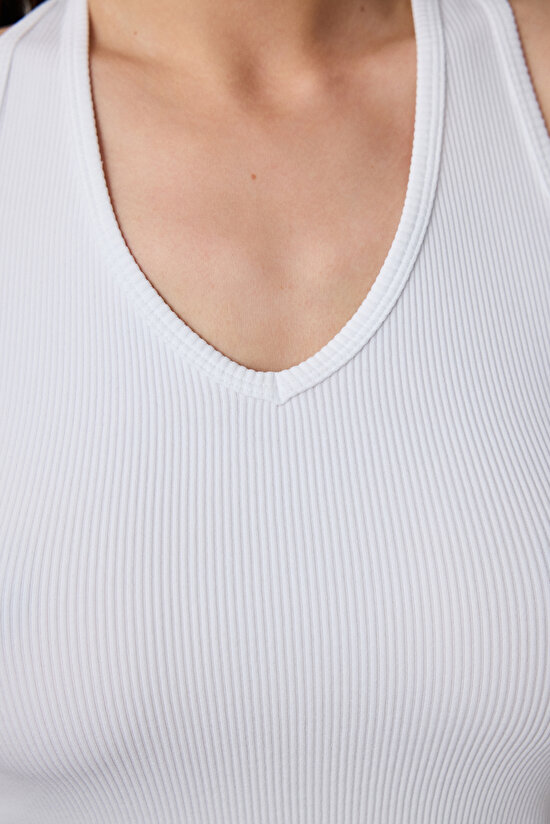 Seamless Optik Beyaz Bluz - 3