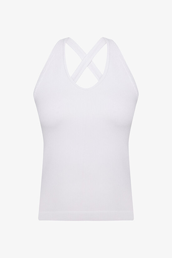 Seamless Optik Beyaz Bluz - 6