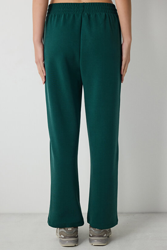 Modal Straight Koyu Yeşil Pantolon - 3