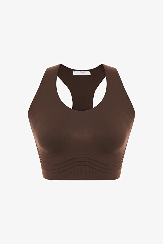 Kahverengi Flexline Spor Sütyeni - 1