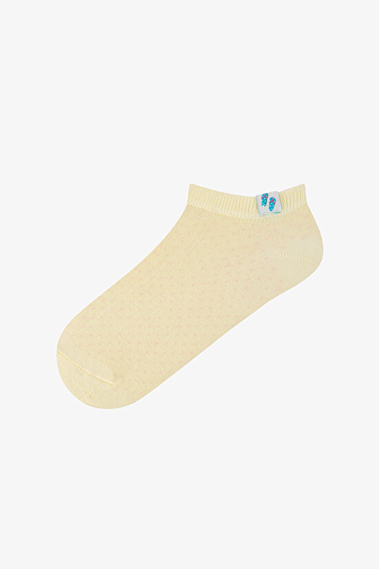 2 Pairs Cotton Summer Themed Woven Label Footie Socks - 3