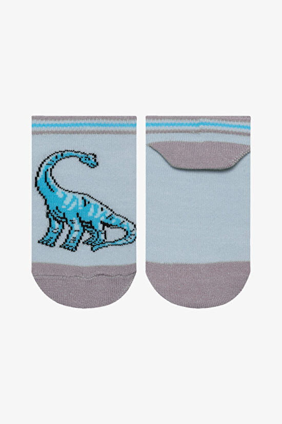 Boys Big Dino Multi Colour 4in1 Liner Socks Boys Big Dino Multi Colour 4in1 Liner Socks - 3