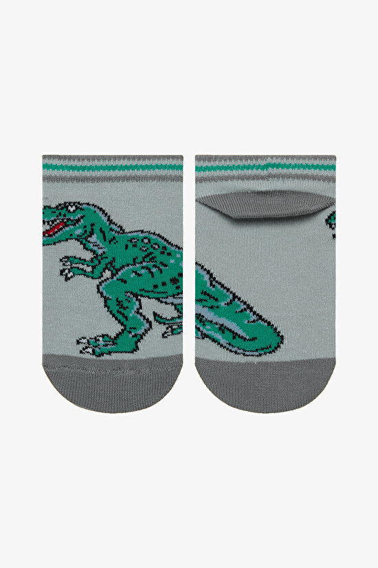 Boys Big Dino Multi Colour 4in1 Liner Socks Boys Big Dino Multi Colour 4in1 Liner Socks - 6