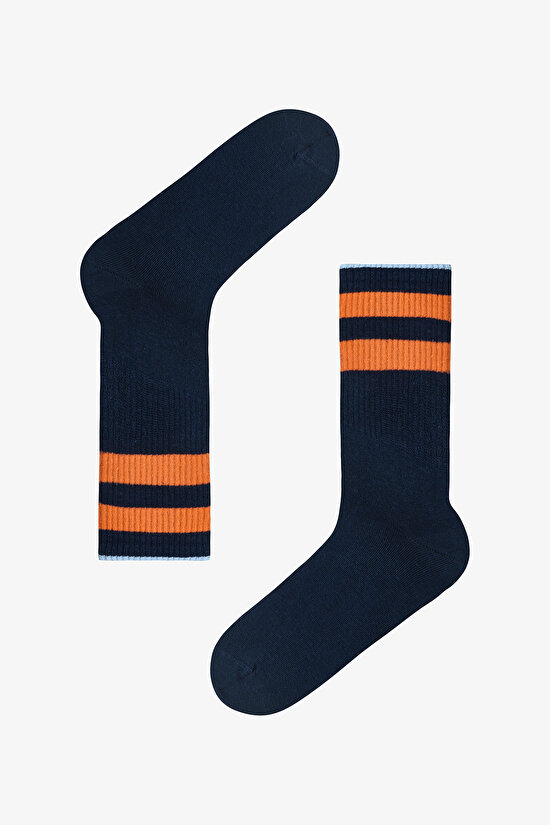 Erkek Gri Action Sloganlı 3'lü Soket Çorap - 4