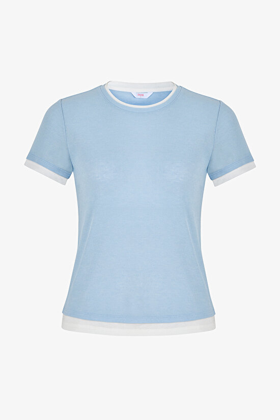 Koyu Mavi Basic Layer Tişört - 1