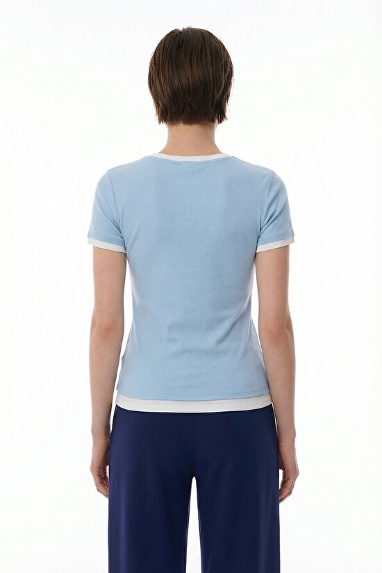 Koyu Mavi Basic Layer Tişört - 2