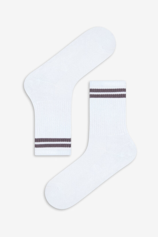 Man White 3in1 White Tennis Socket Socks - 3