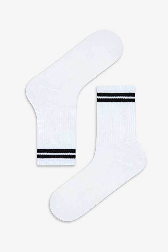 Man White 3in1 White Tennis Socket Socks - 4