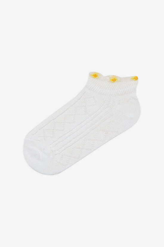 Kız ÇocukFloral 3lü Patik Çorap - 4