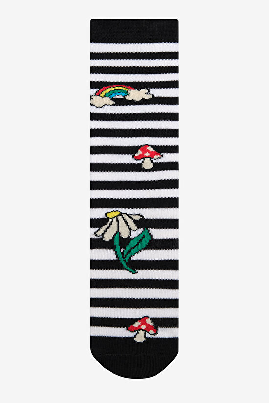 Kız Çocuk Love Flower Pantolon Çorabı - 3