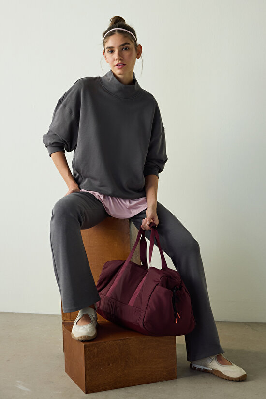 Anthracite Stand Collar Sweatshirt - 7