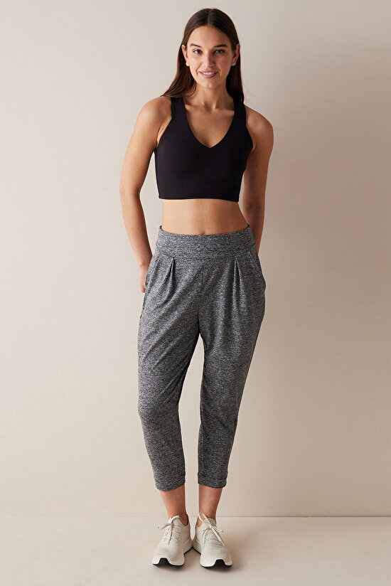 Grey Melange Yoga Pants - 3