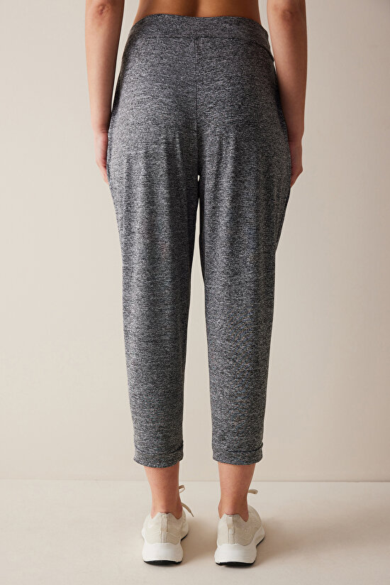 Grey Melange Yoga Pants - 4